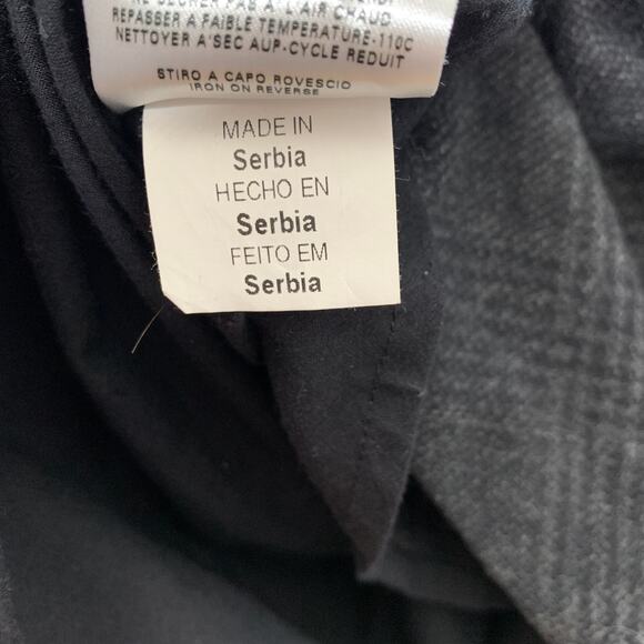 See by Chloe women's dark gray sawtooth plaid wool blend sheath dress SZ 6 - Picture 11 of 12